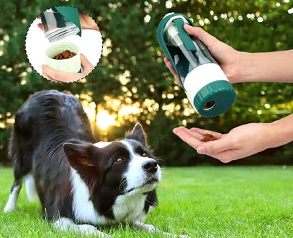 DOGGOSIP – Dé Oplossing voor Hondeneigenaars: Waterfles & Snackhouder  in Één Compact Toestel!