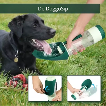 DOGGOSIP – Dé Oplossing voor Hondeneigenaars: Waterfles & Snackhouder  in Één Compact Toestel!